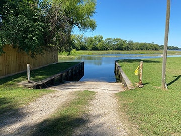 Boat launch ramp on Lake Conroe at Venice On The Lake